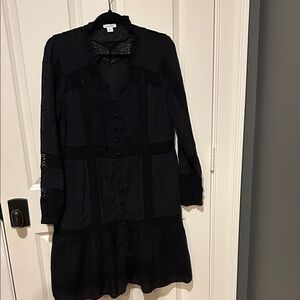 Sundance Black Long Sleeve Dress